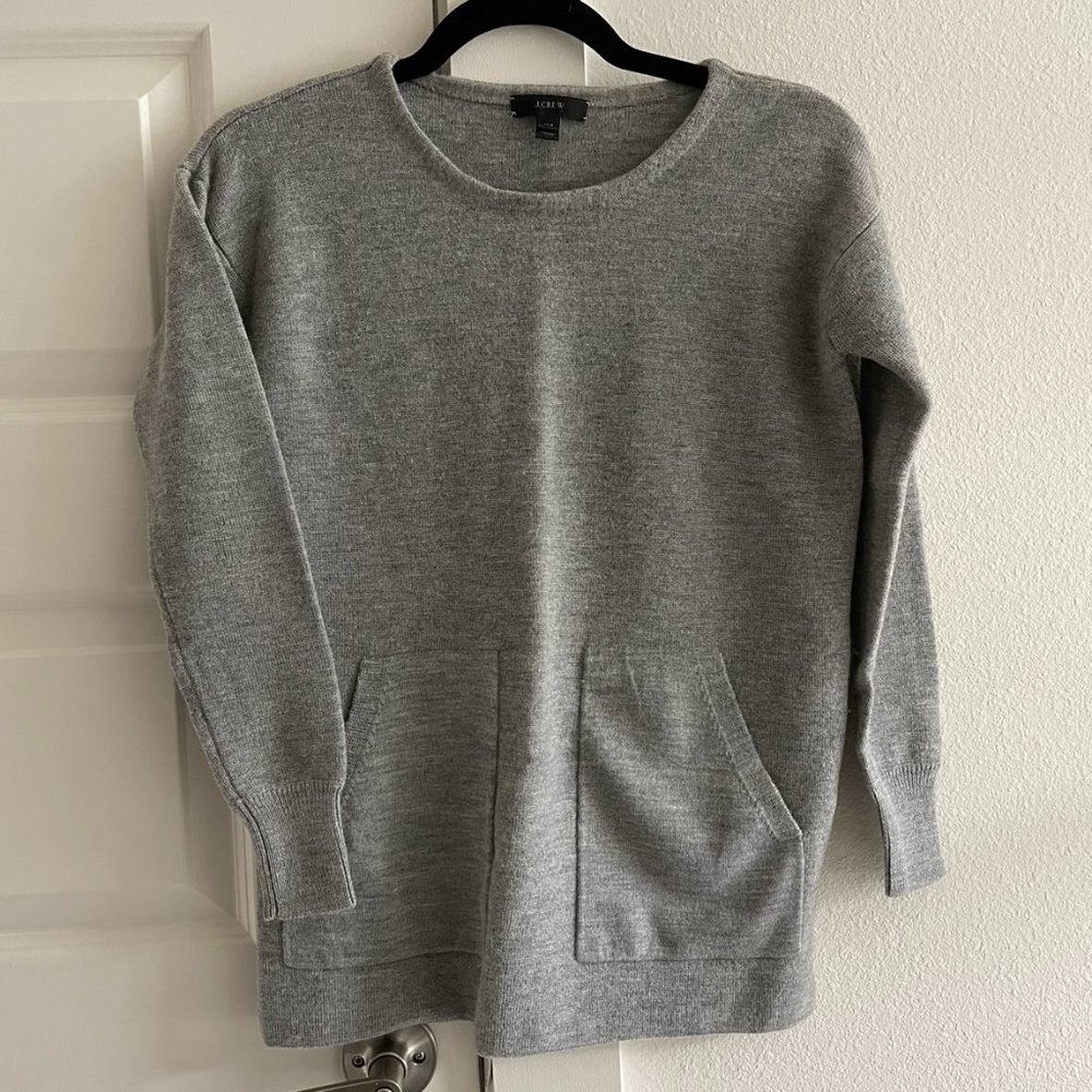 Last Chance - Like New J.Crew XXS Pocket Sweater Grey